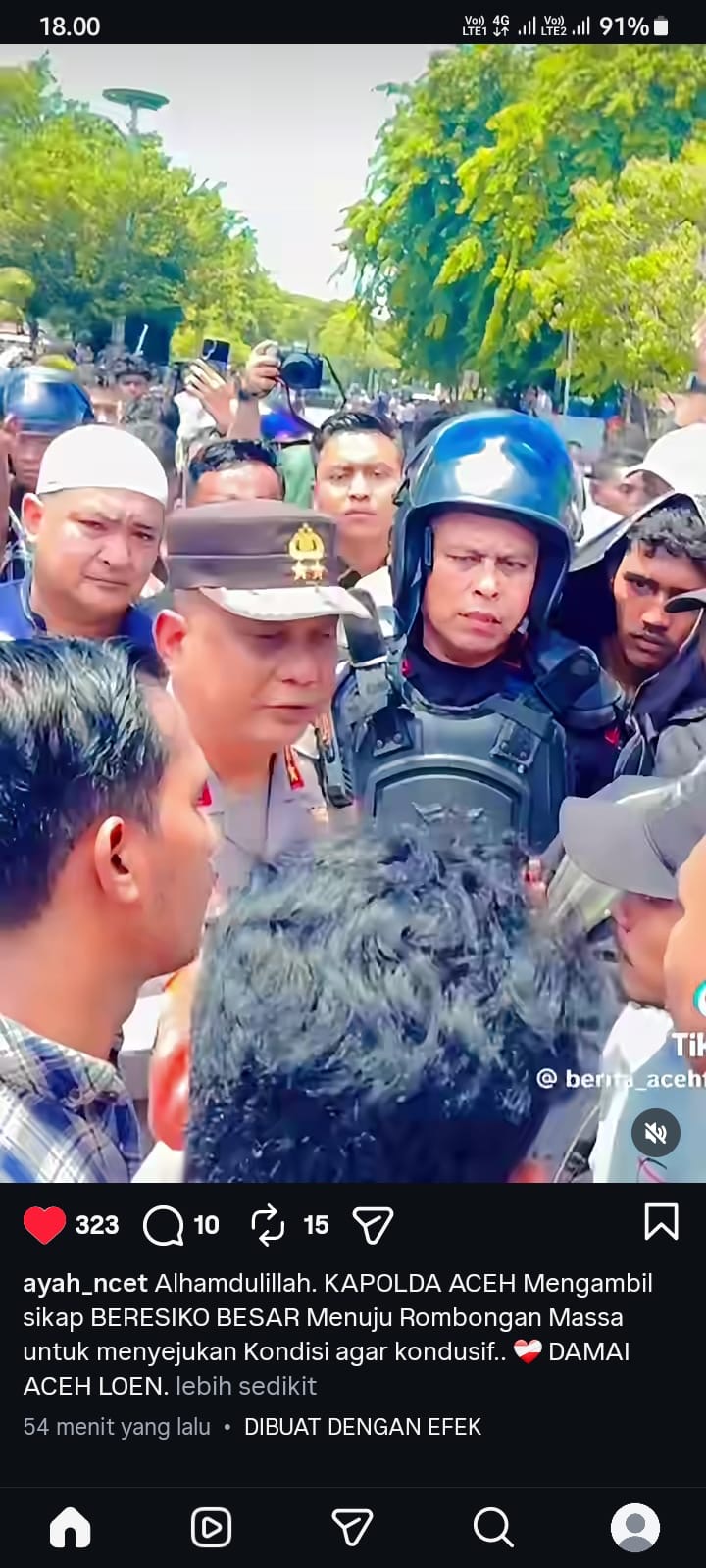 Kasatgas Tindak AKBP Dr. Akmal Ambil Alih Pengamanan Kapolda Aceh Saat Aksi Massa di Banda Aceh Berpotensi Anarkis