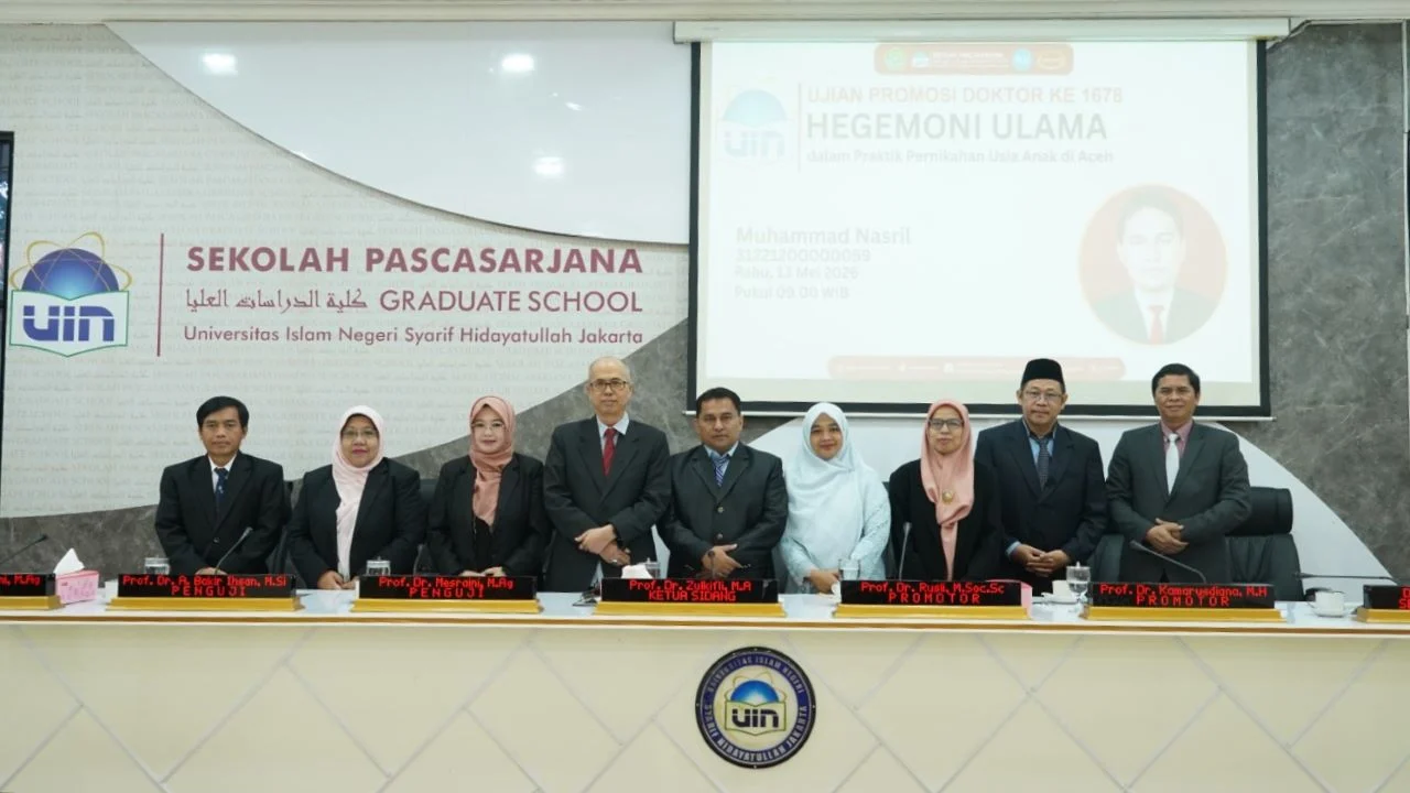Putra Laweung Raih Doktor Pengkajian Islam di UIN Jakarta, Disertasi Bedah Hegemoni Ulama di Balik Pernikahan Anak di Aceh
