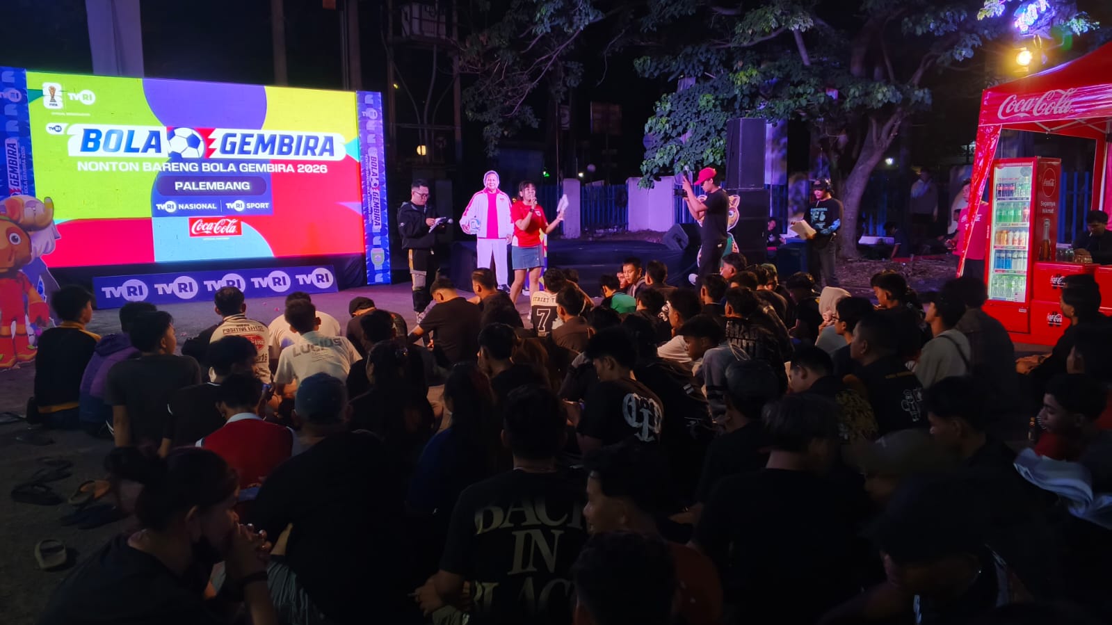 Antusiasme Warga Palembang Meluap di Nobar Piala Dunia 2026 TVRI Sumsel, Target 1.000 Pengunjung Terlampaui Hingga Ribuan Orang