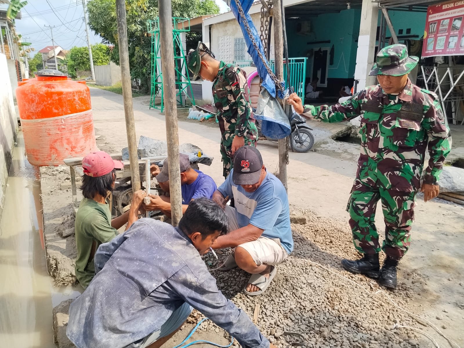 TMMD Ke-129 Kodim 0418 Palembang Rampungkan Pengurasan Sumur Bor di Rumah Tahfiz Talang Jambi, Warga Segera Nikmati Air Bersih