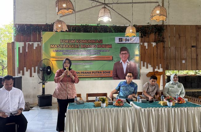 Kanwil Kemenkum Sumsel Edukasi Kekayaan Intelektual di Musi Rawas, Dorong Pelaku Usaha Daftarkan Merek dan Produk Lokal