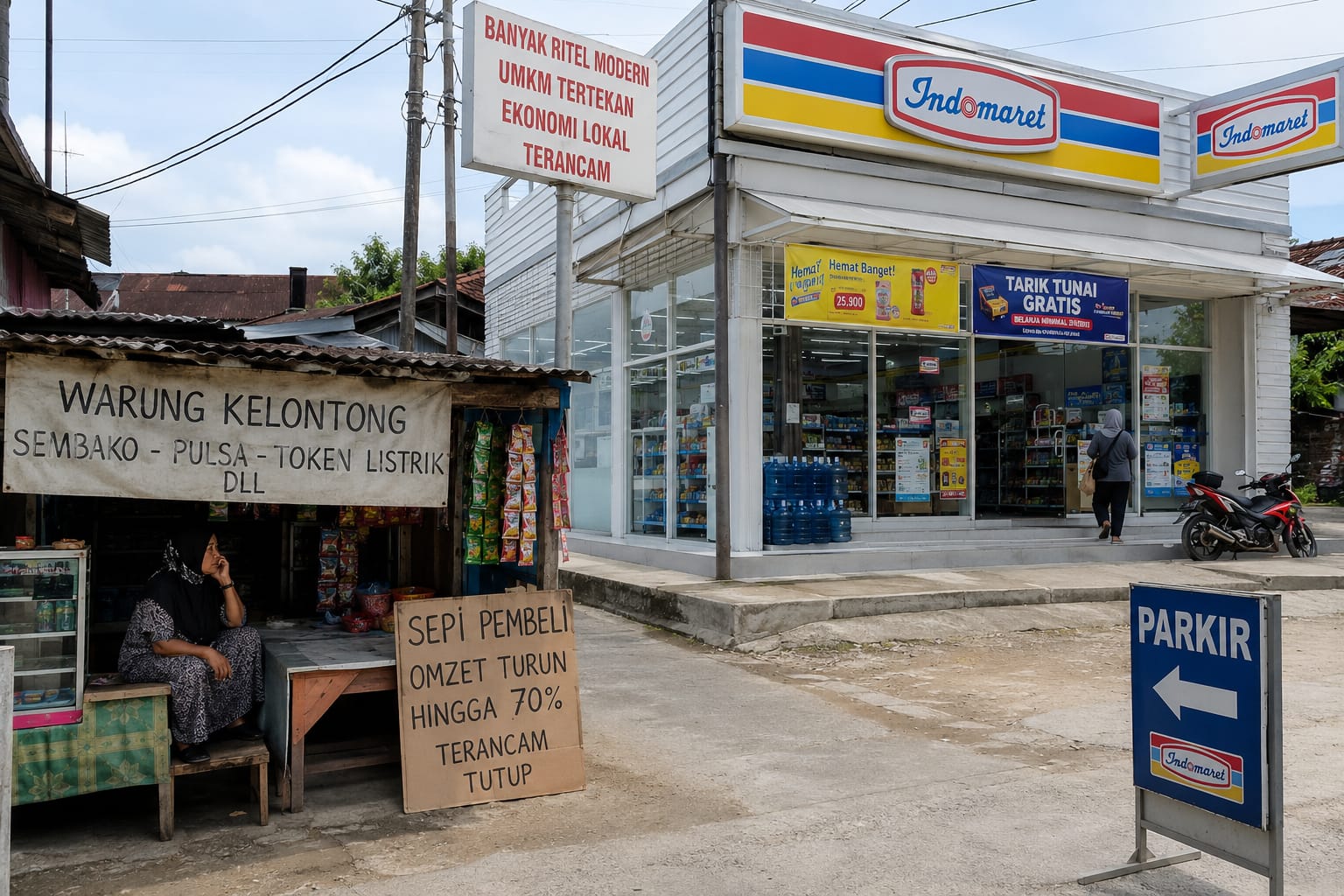 5 Dampak Nyata Indomaret di Baruga Kendari: Omzet UMKM Anjlok 70 Persen, Warung Lokal Terancam Gulung Tikar