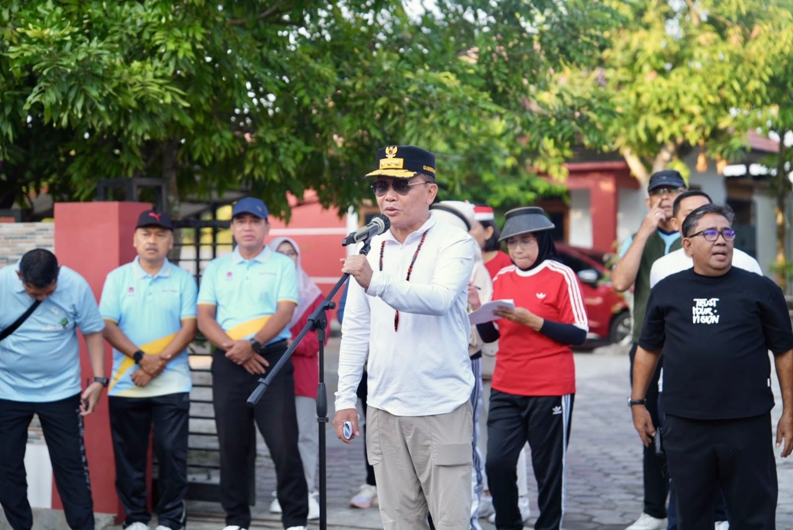 Gubernur Kalteng Agustiar Sabran Ajak Warga Palangka Raya Jaga Persatuan di Jalan Sehat Maulid Nabi dan HUT ke-81 RI