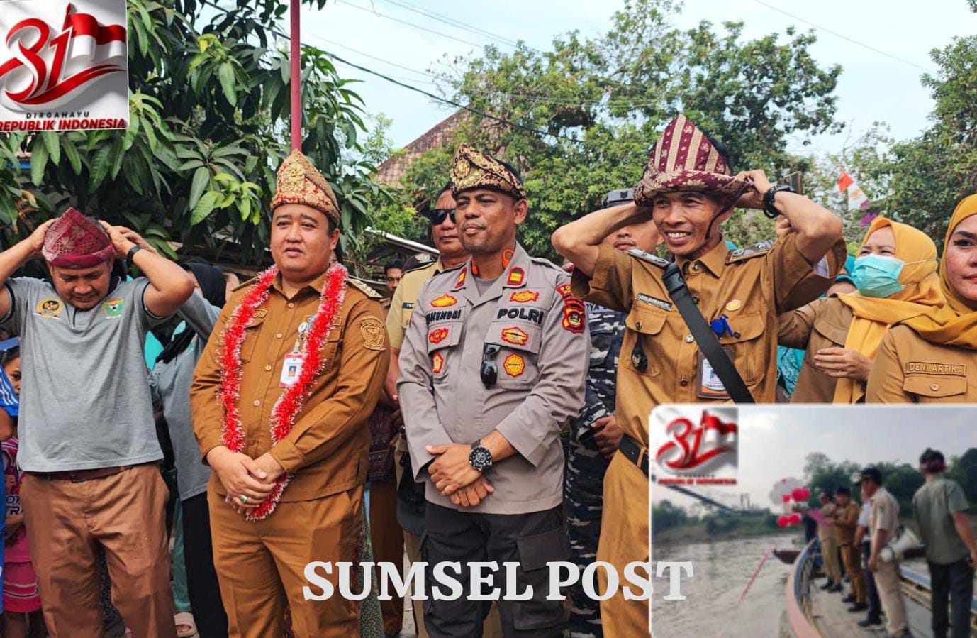 Camat Sungai Rotan Resmi Buka Lomba Perahu Bidar di Sungai Lematang, Puluhan Tim Desa Siap Berlaga