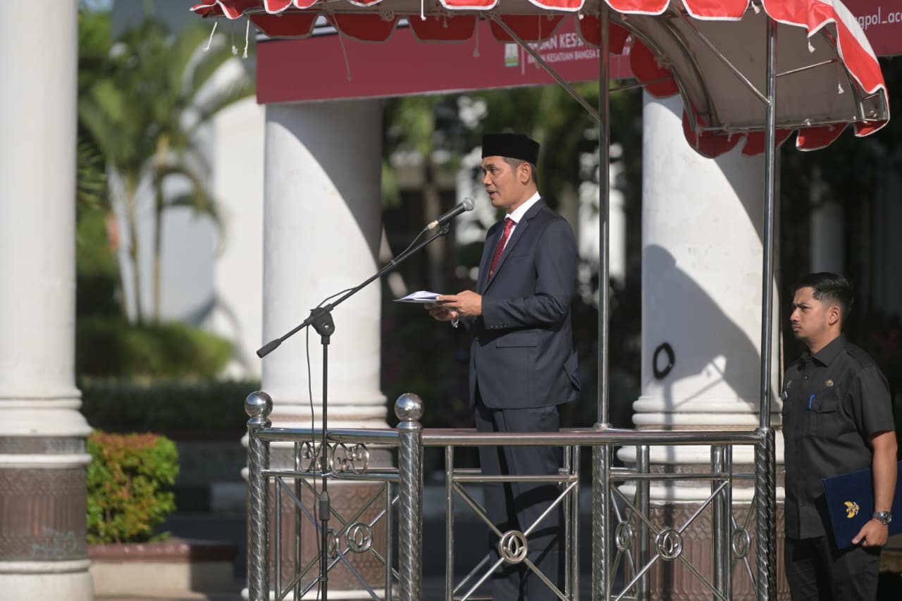 Sekda Aceh Tegaskan Pancasila Fondasi Perdamaian Dunia di Upacara Hari Lahir Pancasila, Ini Pesannya