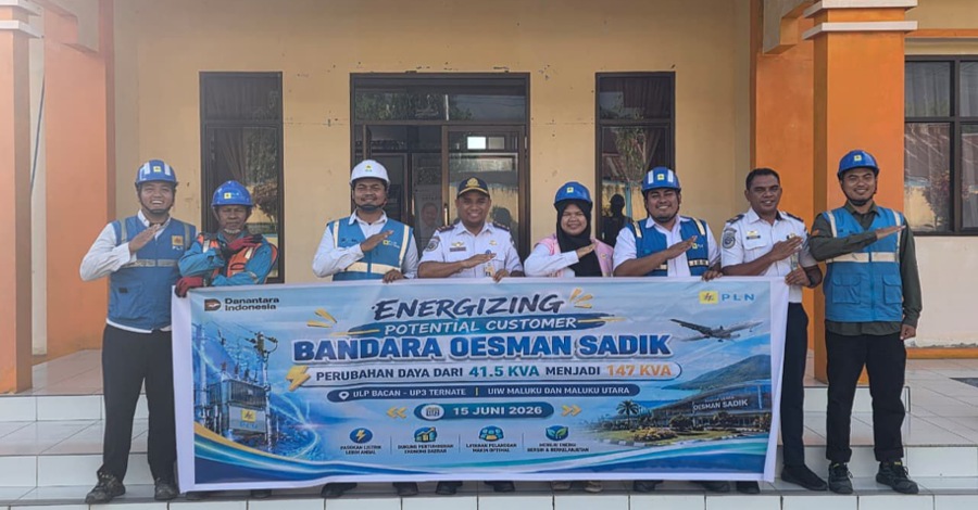 Daya Listrik Bandara Oesman Sadik Labuha Naik Tiga Kali Lipat Jadi 147 kVA, PLN Jamin Operasional Penerbangan Makin Andal