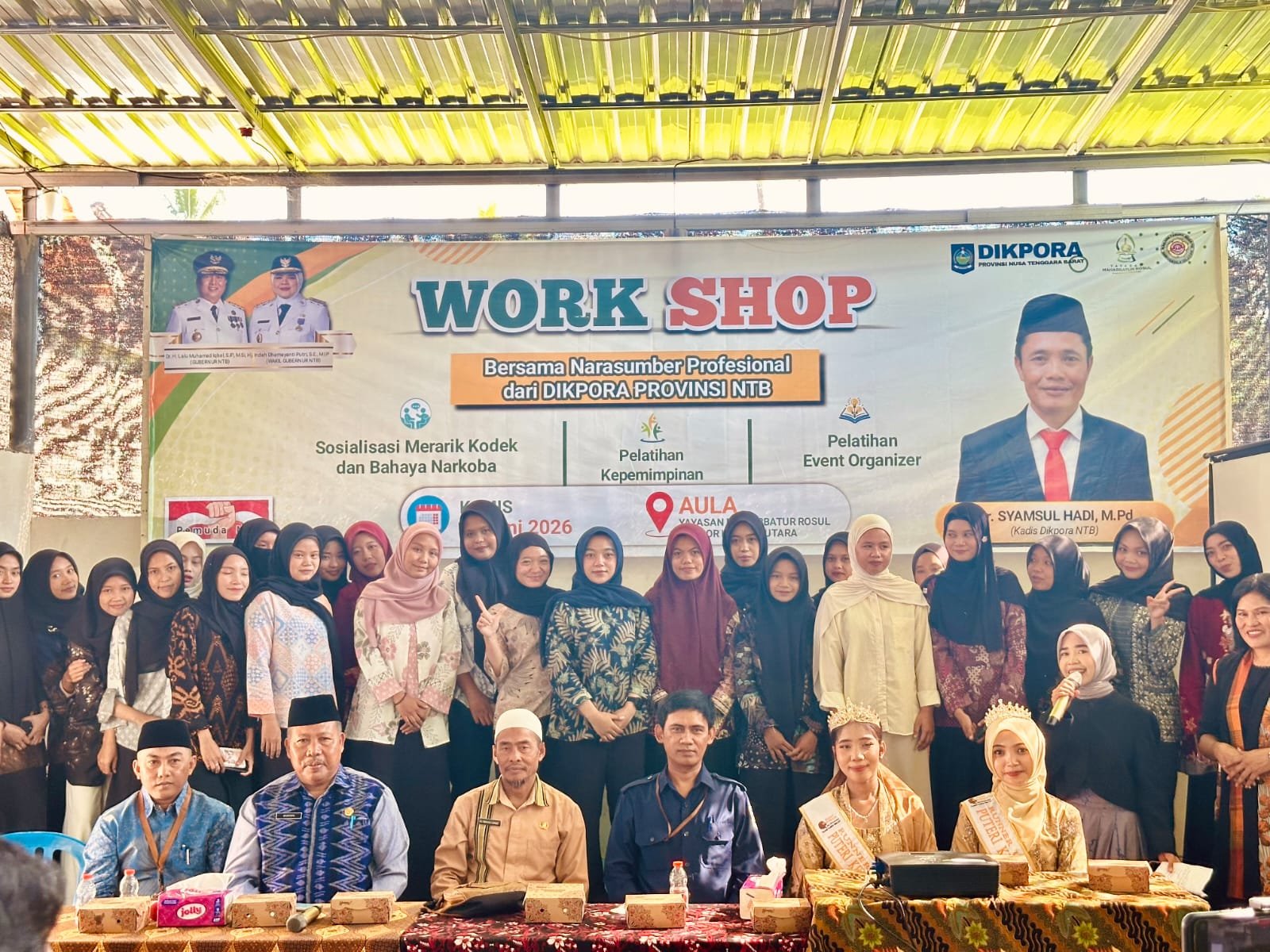 65 Pemuda Lombok Timur Ikuti Workshop EO dan Bahaya Merarik Kodek, Dikpora NTB Targetkan Cetak Wirausaha Baru