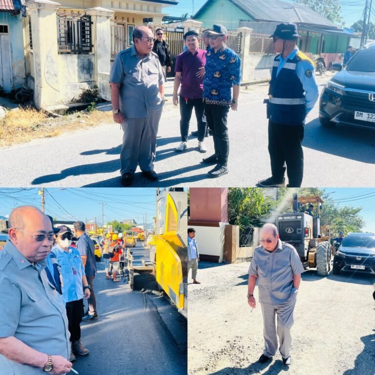 Walikota Gorontalo Adhan Dambea Tinjau Progres Tiga Proyek Jalan yang Capai 16 Persen, Gunakan PAD