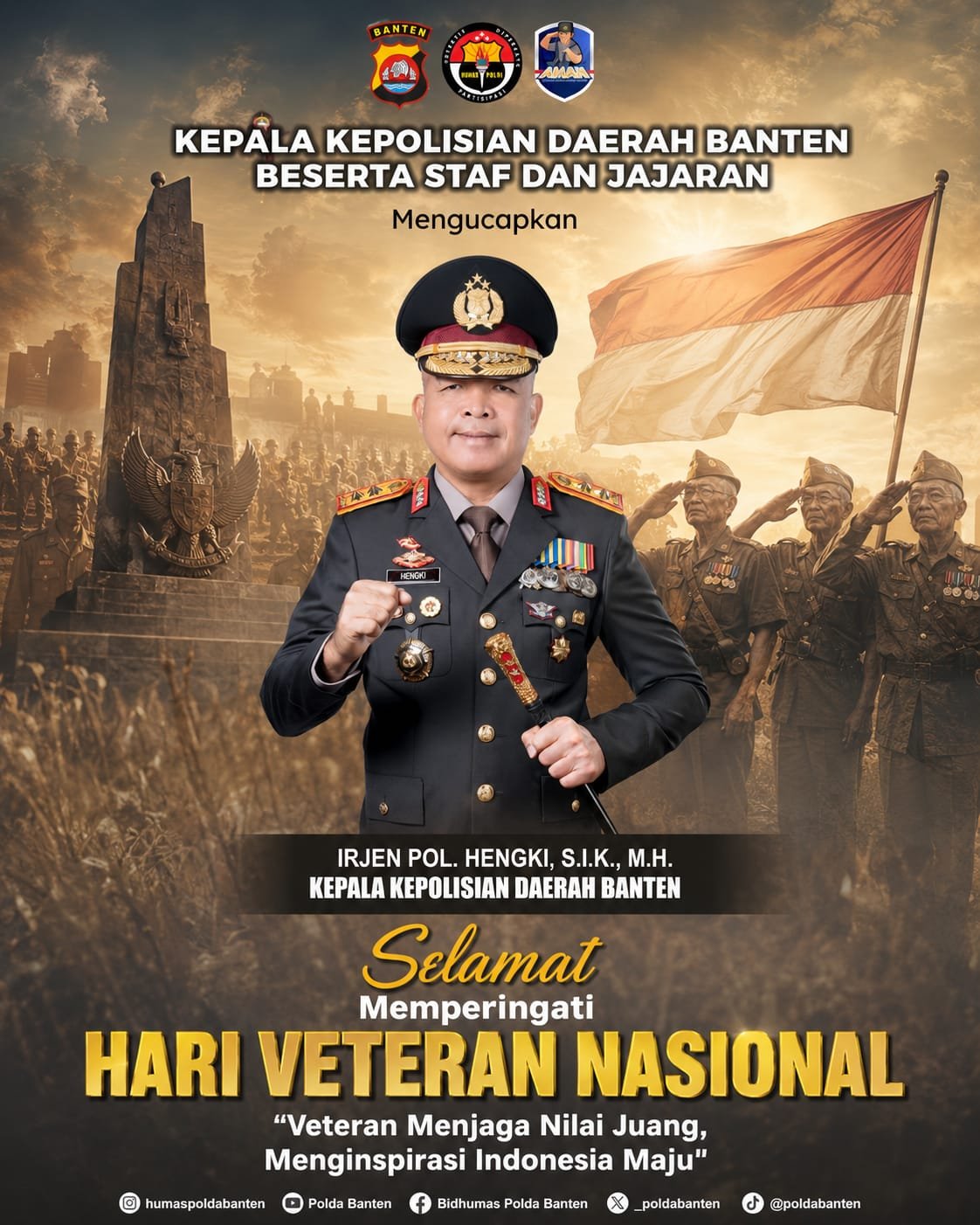 Peringati Hari Veteran Nasional 2026, Polda Banten Ajak Generasi Penerus Jaga Semangat Juang dan Persatuan Bangsa