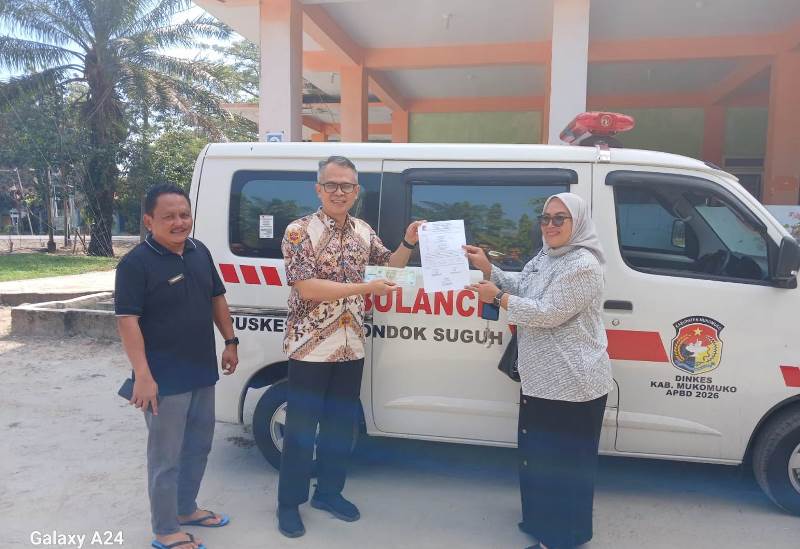 Dua Puskesmas di Mukomuko Terima Mobil Ambulans Baru, Gantikan Armada yang Sudah Rusak Parah