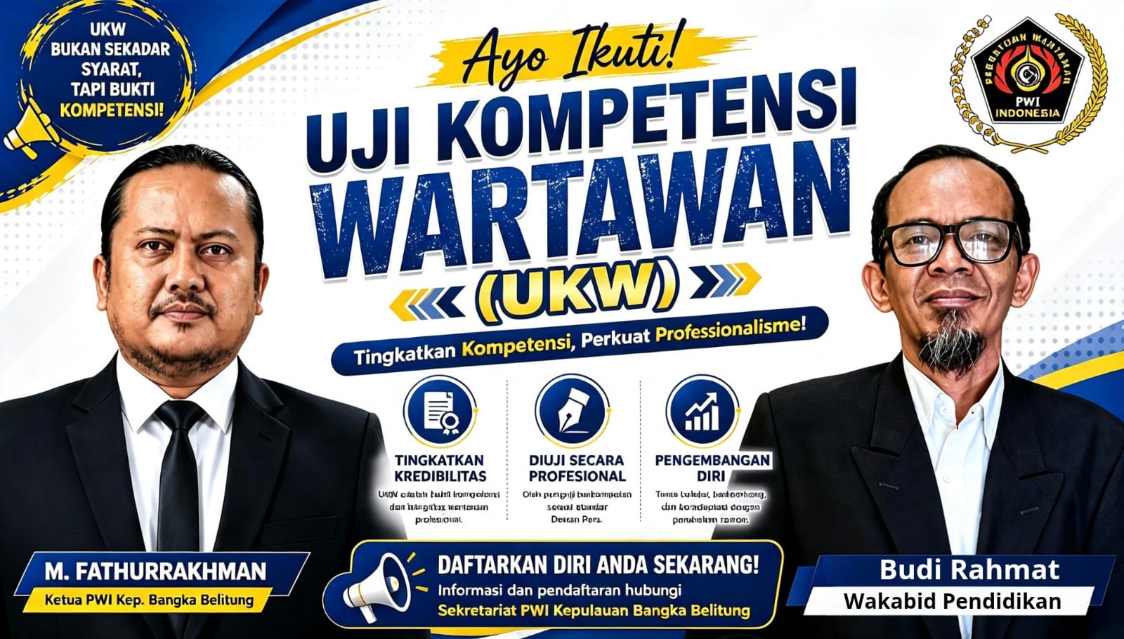 PWI Babel Gelar UKW Oktober 2026 dengan 5 Kelas, Sinergi Bareng Pemprov Lewat Diskominfo