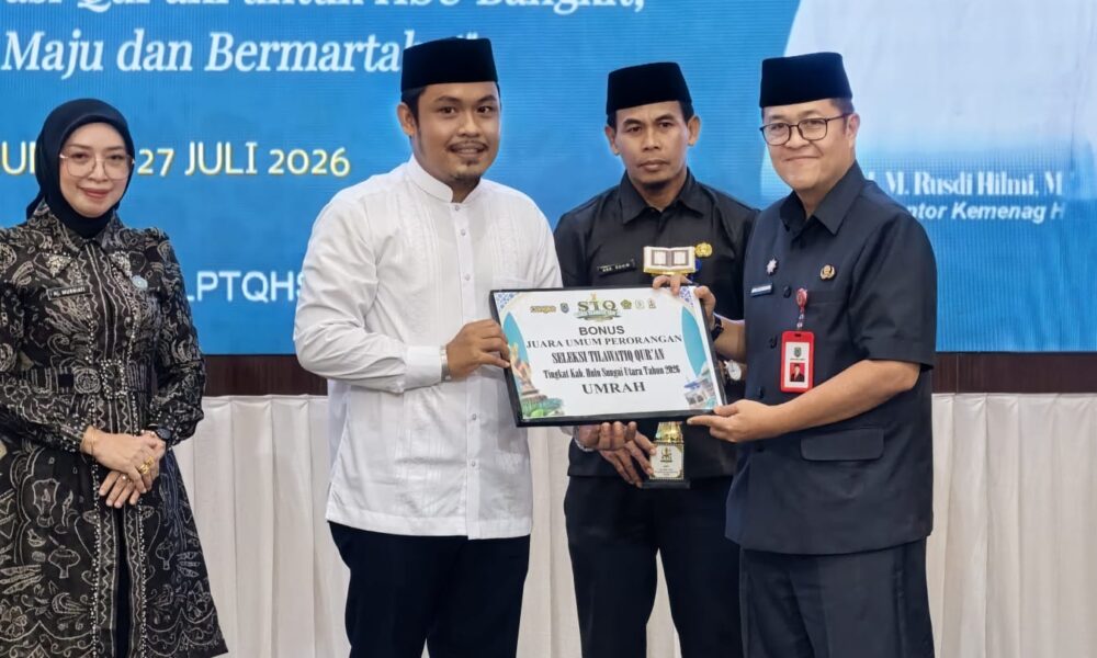 STQ Kabupaten HSU Berakhir, Qori Amuntai Selatan Aulia Noor Ilmi Raih Hadiah Umrah