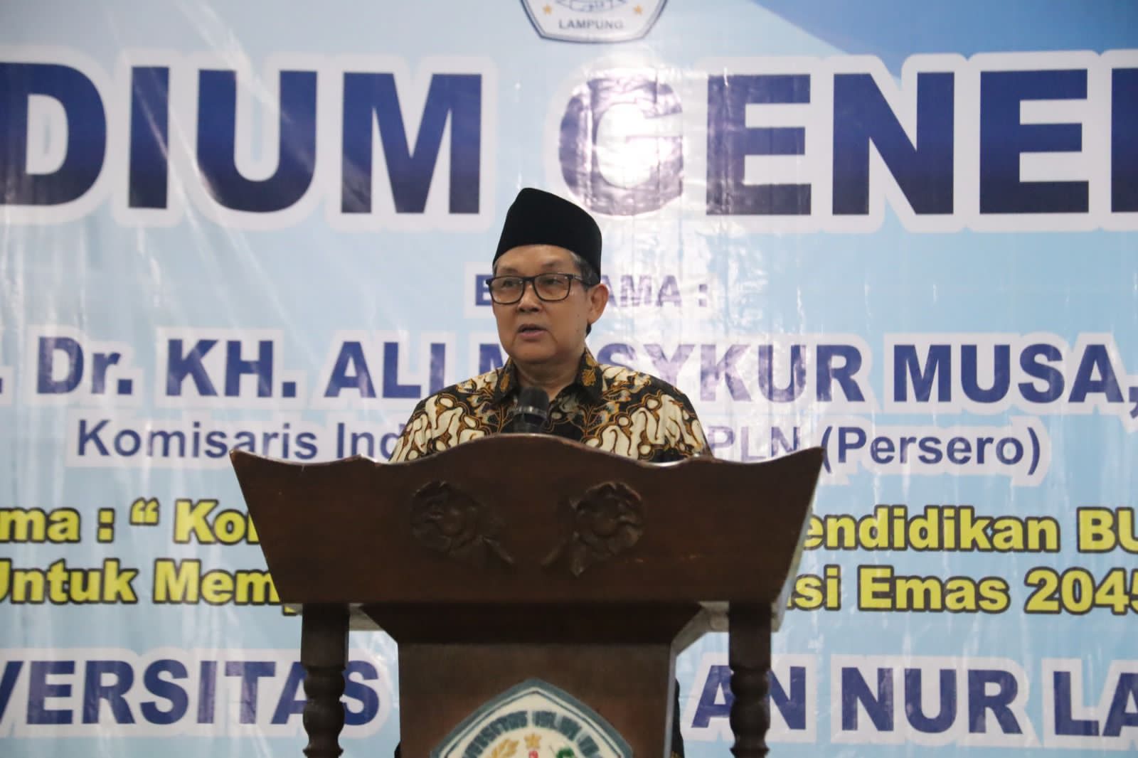 PLN Sukses Jaga Keandalan Listrik Saat Stadium Generale di Universitas Islam An Nur Lampung, Hadirkan Komisaris Utama Bahas Generasi Emas 2045