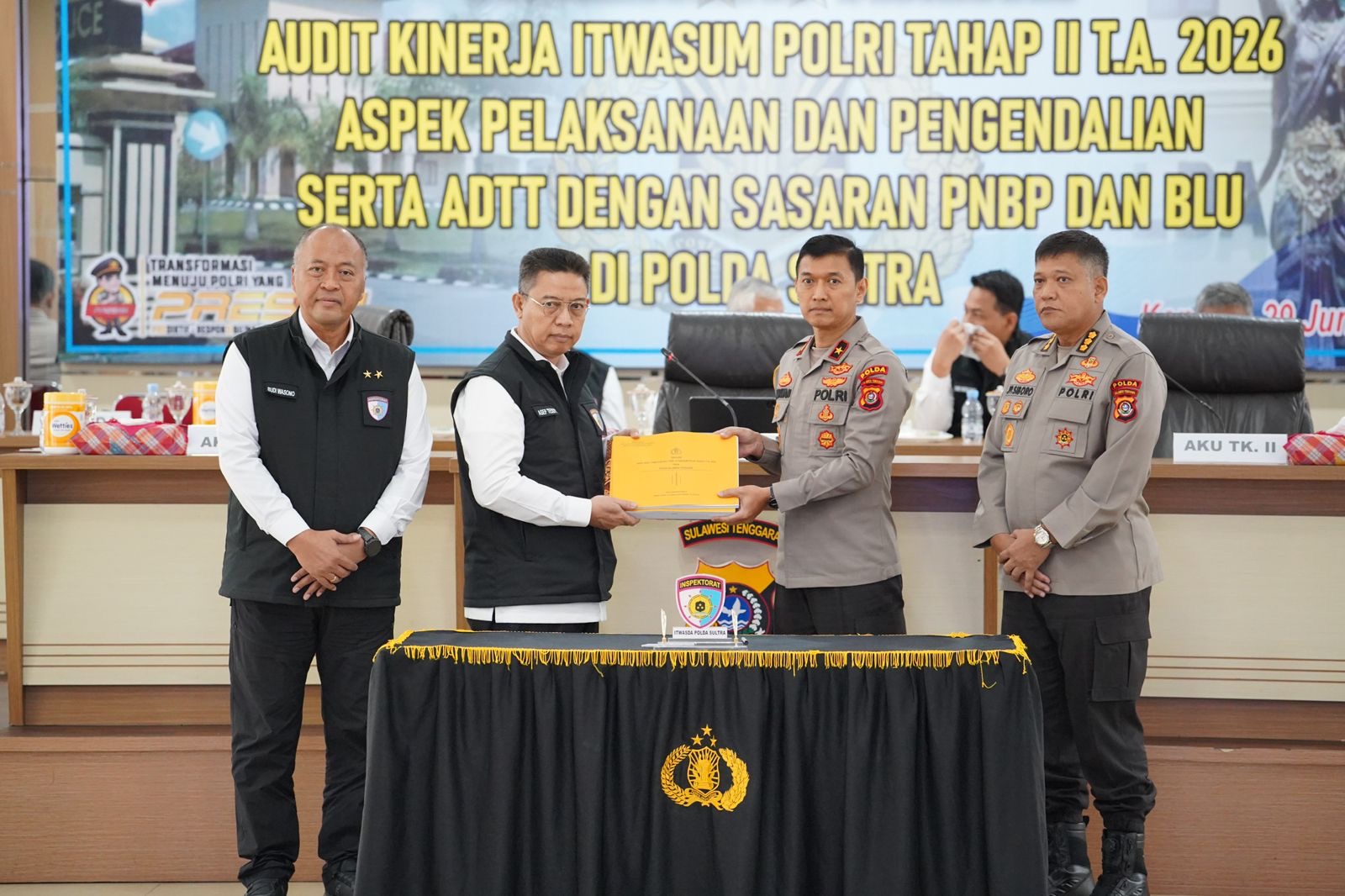 Kapolda Sultra Tutup Audit Itwasum Polri, Perintahkan 37 Satker Tindak Lanjut Rekomendasi Tata Kelola Organisasi