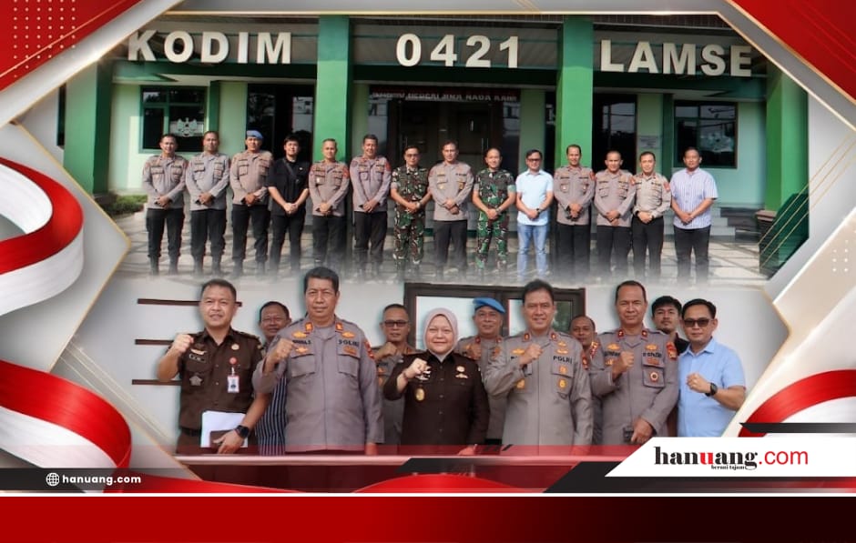 Perkuat Sinergi Tiga Pilar Hukum, Kapolres Lampung Selatan Kunjungi Kodim dan Kejari Bahas Penegakan Hukum Profesional
