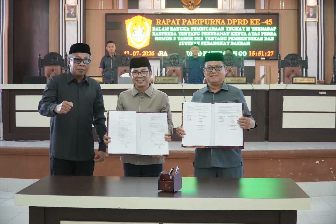 DPRD Gorontalo Utara Sahkan Perampingan OPD dari 23 Jadi 14 Dinas, 9 Instansi Dilebur