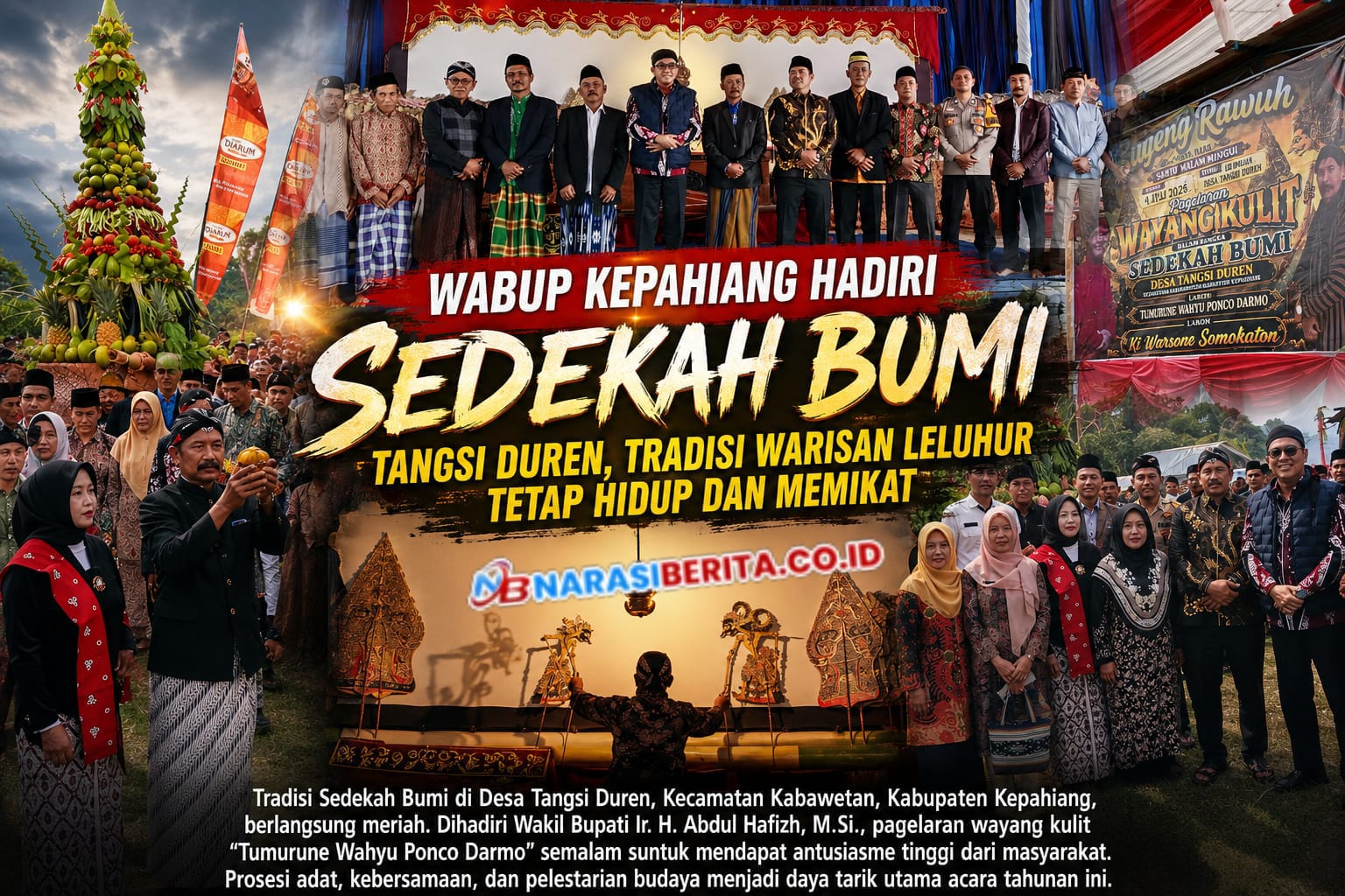 Tradisi Sedekah Bumi Desa Tangsi Duren di Kepahiang Digelar Meriah, Wayang Kulit Semalam Suntuk Jadi Puncak Acara