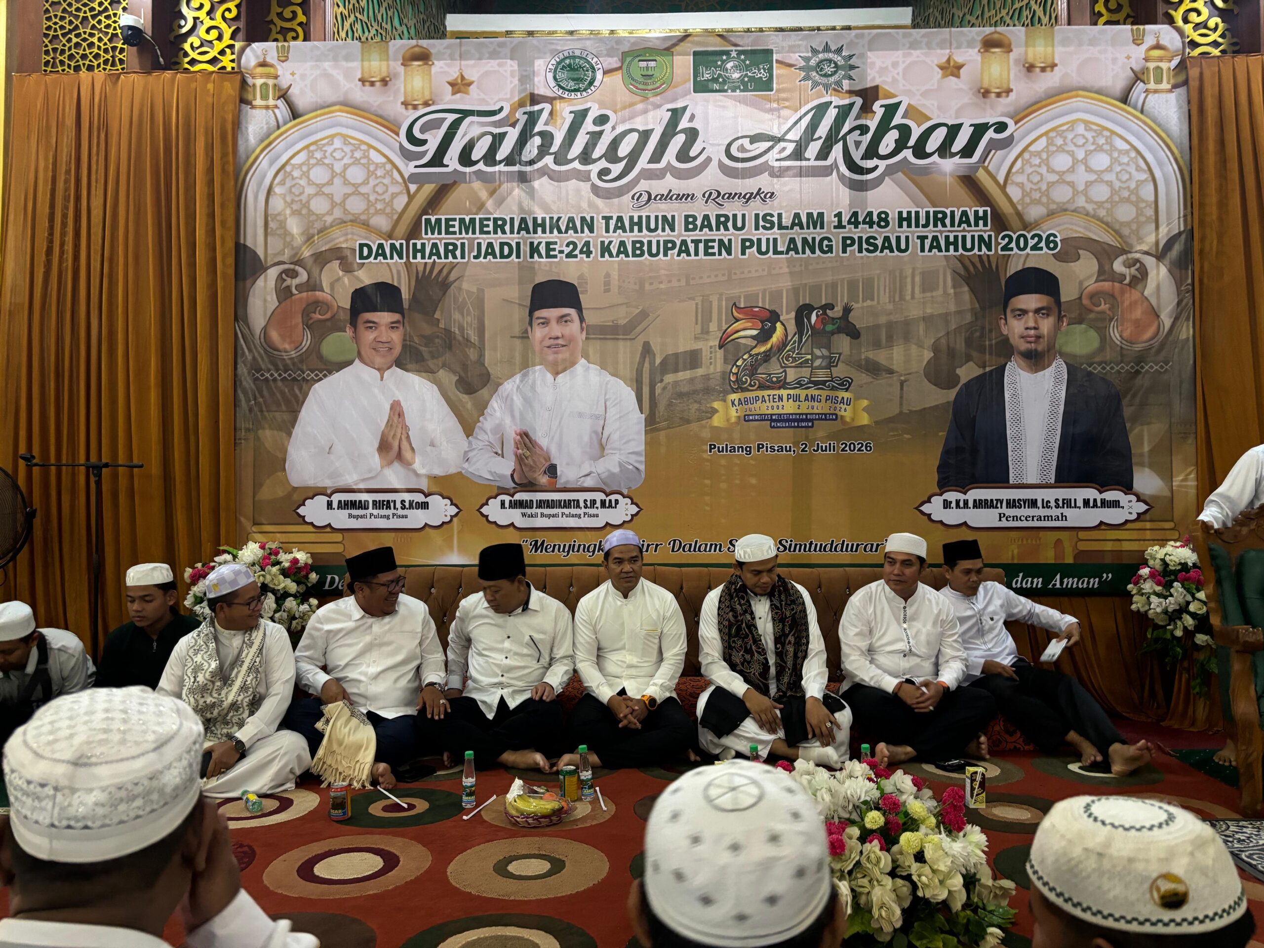 Bupati Pulang Pisau Buka Tabligh Akbar Peringati Tahun Baru Islam 1448 H, Ribuan Warga Hadiri Abuya Arrazy Hasyim