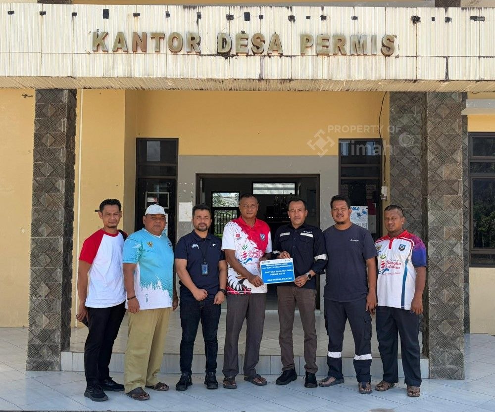 HUT ke-18 Desa Permis Bangka Selatan, PT TIMAH Dukung Turnamen Voli 72 Tim dan Jalan Santai Warga