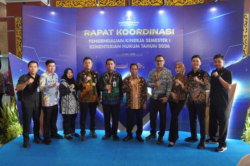 Kanwil Kemenkum Kalteng Evaluasi Kinerja Semester I 2026, Fokus Percepatan Program Hingga Akhir Tahun
