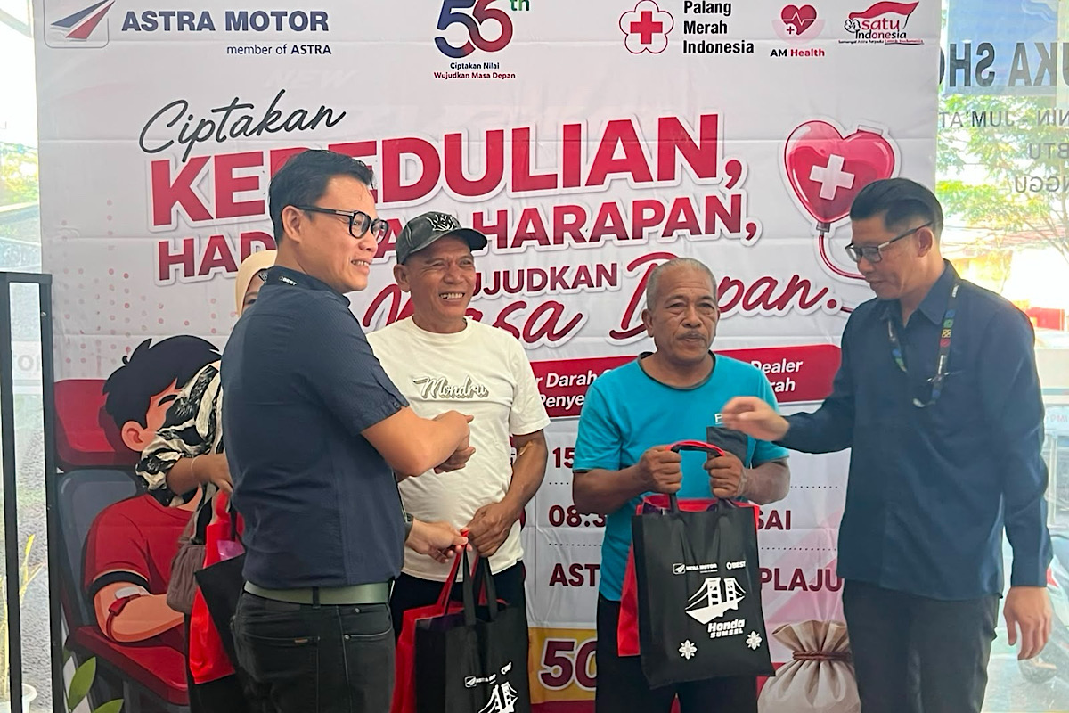 HUT ke-56, Astra Motor Sumsel Gelar Donor Darah di Plaju, Terkumpul 50 Kantong Darah untuk PMI