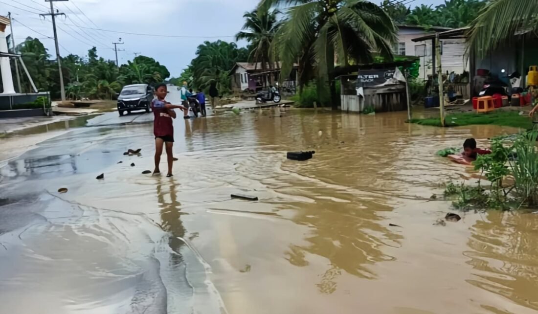 Banjir Tahunan Rendam 7 RT di Desa Aji Kuning, Warga Nunukan Desak Normalisasi Drainase ke Laut