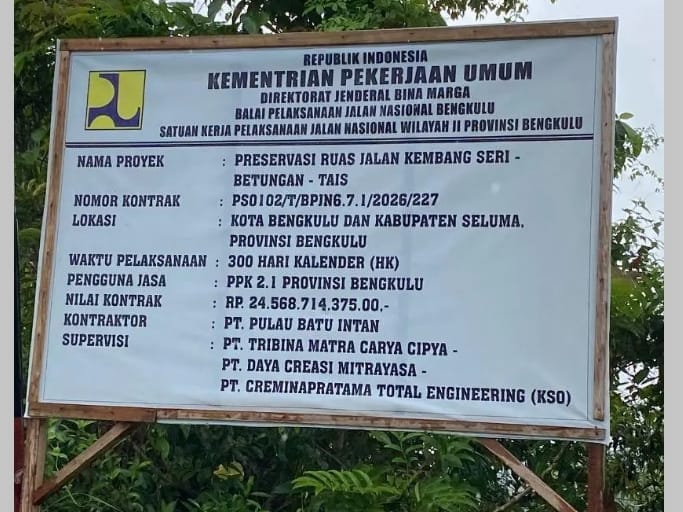 Progres Preservasi Jalan Nasional di Seluma Capai 80 Persen, PPK Pastikan Rampung Tepat Waktu