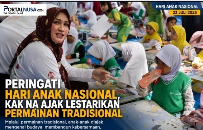 Hari Anak Nasional di Aceh, Ketua TP PKK Ajak Anak Lestarikan Permainan Tradisional dan Batasi Gawai