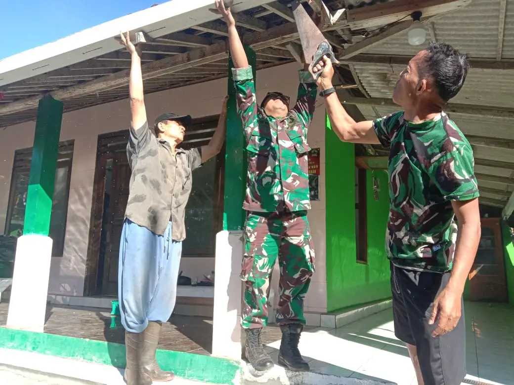 Warga Desa Cukil Sambut Syukur Rehabilitasi Mushola An'Nur oleh Satgas TMMD Ke-129, Tempat Ibadah Kini Lebih Layak