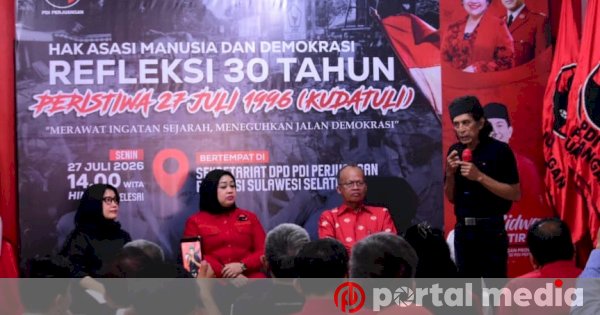 PDIP Sulsel Refleksikan 30 Tahun Peristiwa 27 Juli 1996 di Makassar, Tegaskan Demokrasi Bukan Hadiah