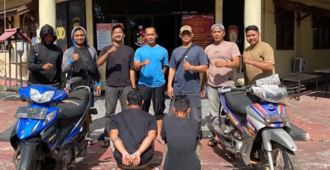 Motor Pedagang Raib di Sungai Paring, Polres Banjar Amankan Dua Pria Spesialis Curanmor