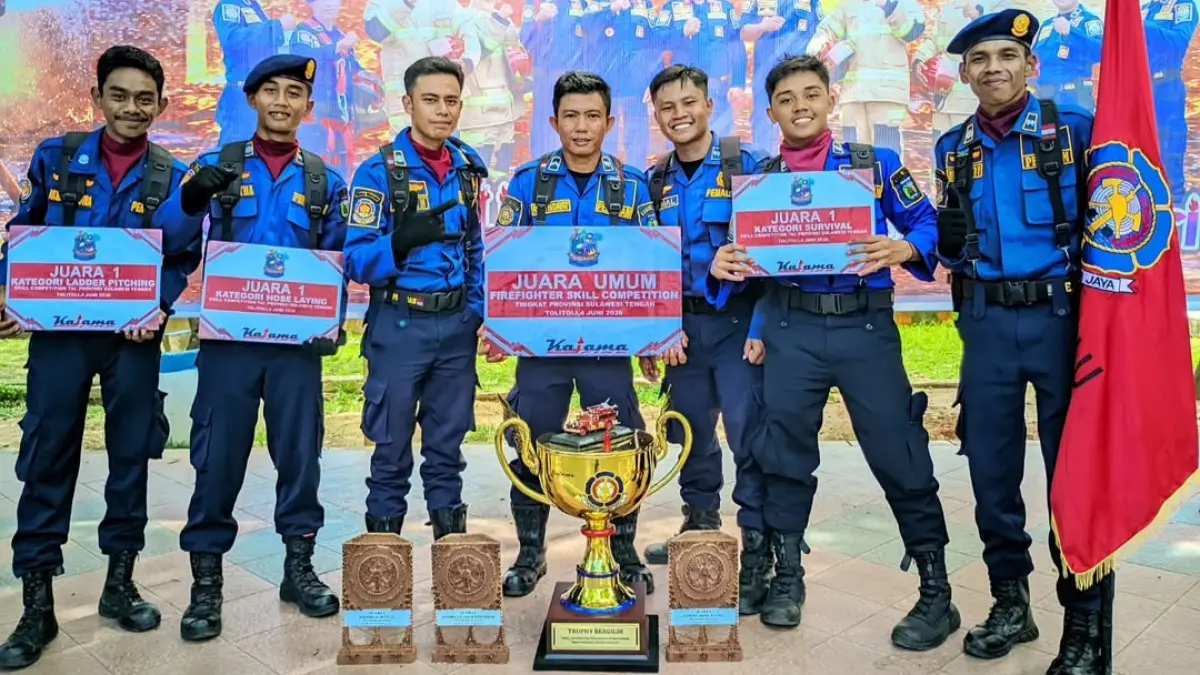 Damkar Kota Palu Juara Umum Firefighter Competition 2026 di Tolitoli, Sapu Bersih Dua Kategori