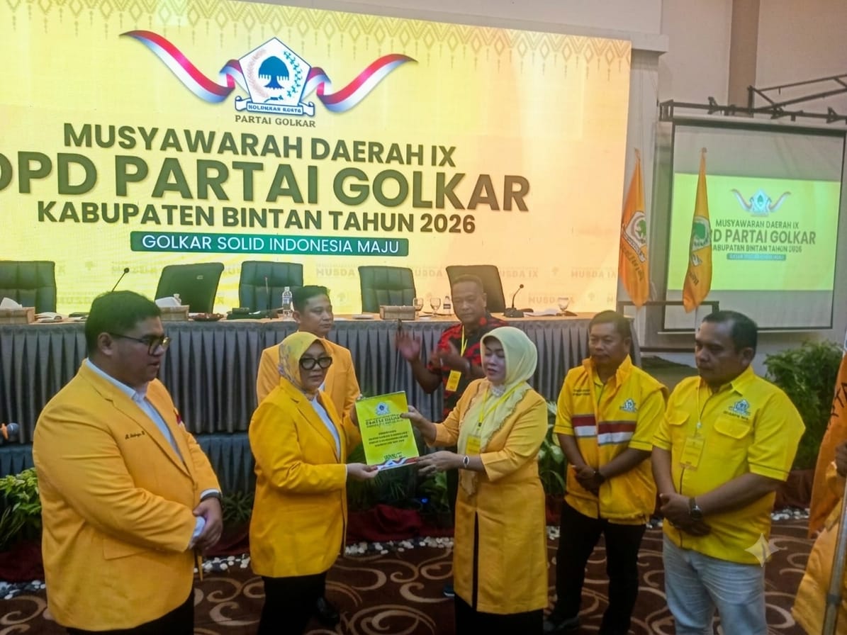 Musda IX Golkar Bintan Tetapkan Fiven Sumanti Kembali Pimpin, Target 10 Kursi DPRD pada Pemilu 2029