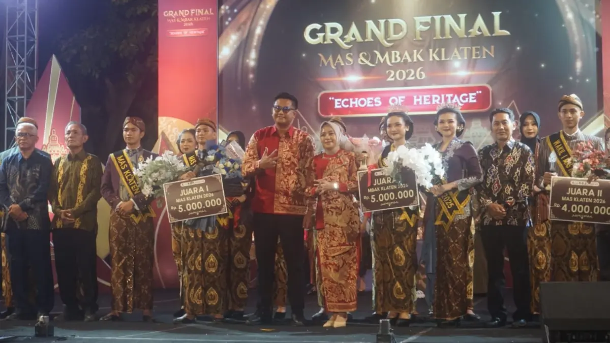 Grand Final Mas Mbak Klaten 2026: Erlangga Farel dan Aurelia Kayla Terpilih Jadi Duta Wisata, Siap Dongkrak Sektor Pariwisata Berkelanjutan