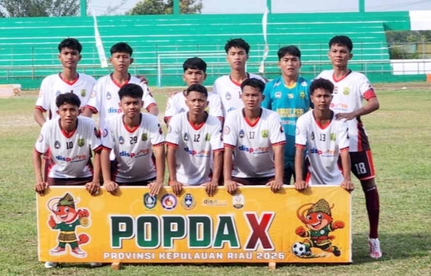 Tim Sepak Bola Tanjungpinang Taklukkan Bintan 1-0 di Laga Perdana POPDA Kepri 2026, Arfi Pahlawan Kemenangan