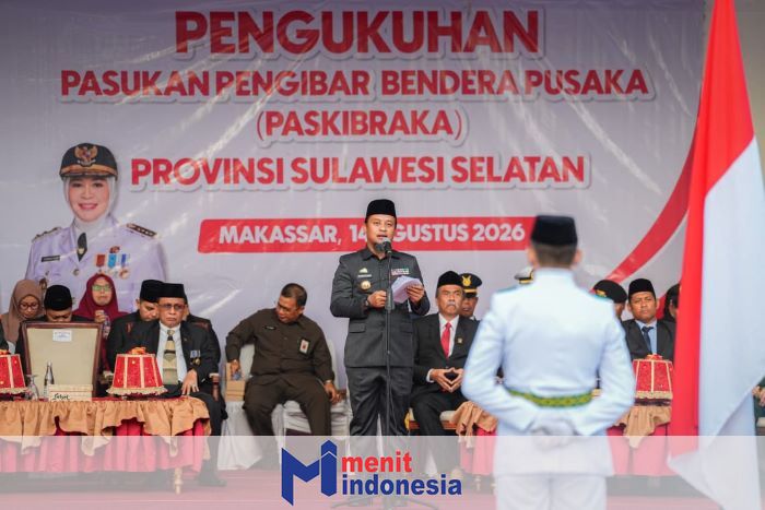 73 Paskibraka Sulsel Resmi Dikukuhkan Gubernur Andi Sudirman di Makassar, Siap Bertugas 17 Agustus 2026