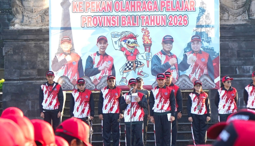 Bupati Klungkung I Made Satria Lepas 653 Atlet Pelajar untuk Porjar Bali 2026, Target Juara Umum