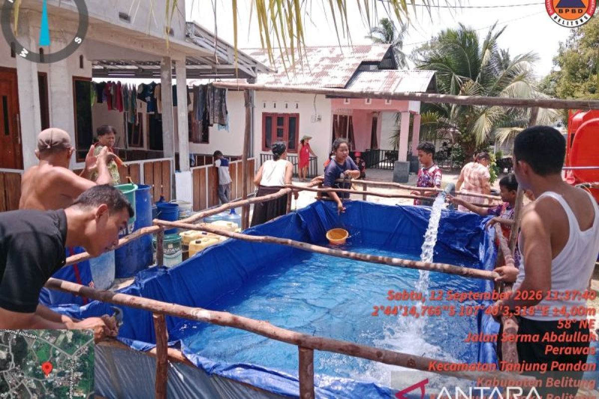 BPBD Belitung Salurkan 1.014.900 Liter Air Bersih ke 309 Titik Selama Juli-September 2026, 12.408 Jiwa Terdampak Kekeringan