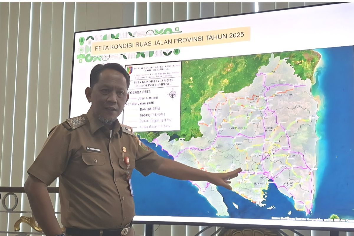 Pemprov Lampung Targetkan Kemantapan Jalan Capai 85 Persen pada Akhir 2026, Anggaran Rp 1,25 Triliun Disiapkan