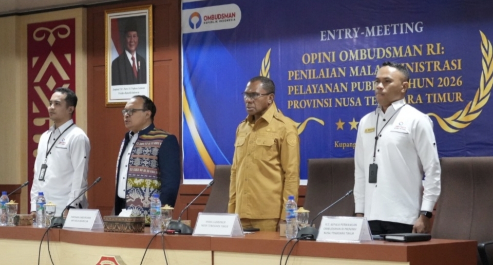 Nilai Ombudsman untuk NTT 70,20 Kategori Cukup, Wagub Johni Asadoma Minta OPD Perbaiki Pelayanan