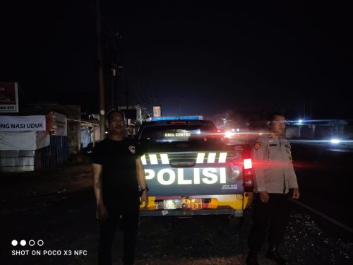 Polsek Natar Patroli Malam di Jalinsum Candimas, Antisipasi Balap Liar dan Curanmor di Titik Rawan