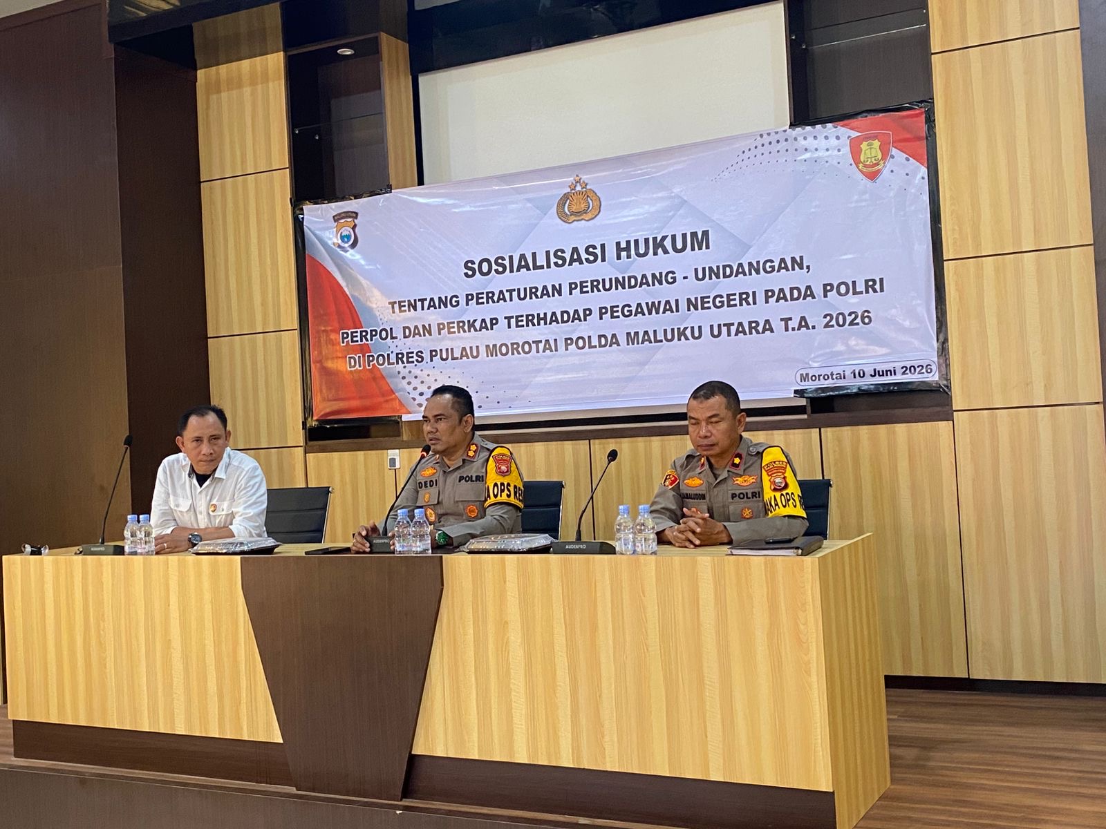 Polres Pulau Morotai Gelar Sosialisasi Hukum untuk Personel, Target Tekan Pelanggaran Disiplin dan Kode Etik
