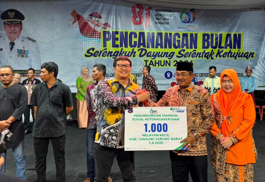 1.000 Nelayan Kecil Tanjab Barat Dapat Jaminan BPJS Ketenagakerjaan, Bupati Buka Bulan Serengkuh Dayung 2026