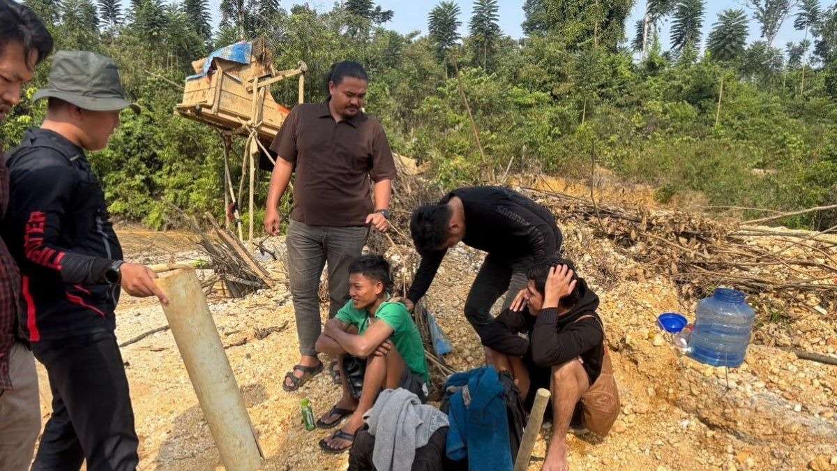 Polres Merangin Amankan Dua Penambang Emas Ilegal di Lahan Pemkab, Sita Mesin Dompeng