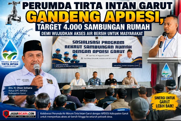Perumda Tirta Intan Garut Gandeng APDESI Target 4.000 Sambungan Rumah Baru di 5 Kecamatan, Air Mengalir 24 Jam