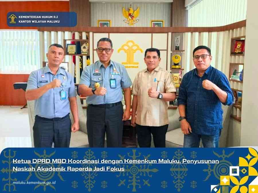 Ketua DPRD Maluku Barat Daya Konsultasikan Raperda ke Kemenkum Maluku, Pendampingan Naskah Akademik Disiapkan