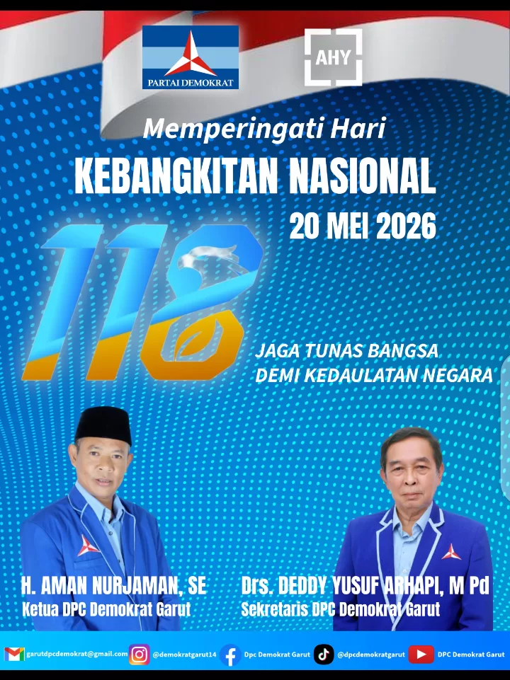 DPC Demokrat Garut Peringati Harkitnas ke-118, Serukan Jaga Tunas Bangsa Demi Kedaulatan Negara