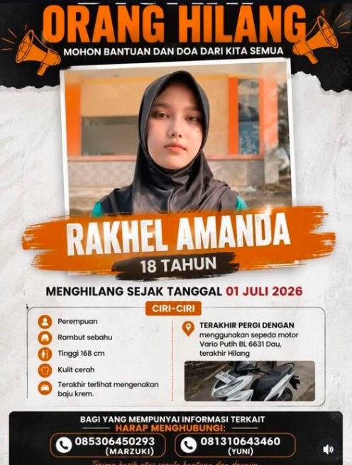 Remaja Perempuan di Aceh Utara Hilang Usai Temui Pacar, Keluarga Imbau Bantuan Warga