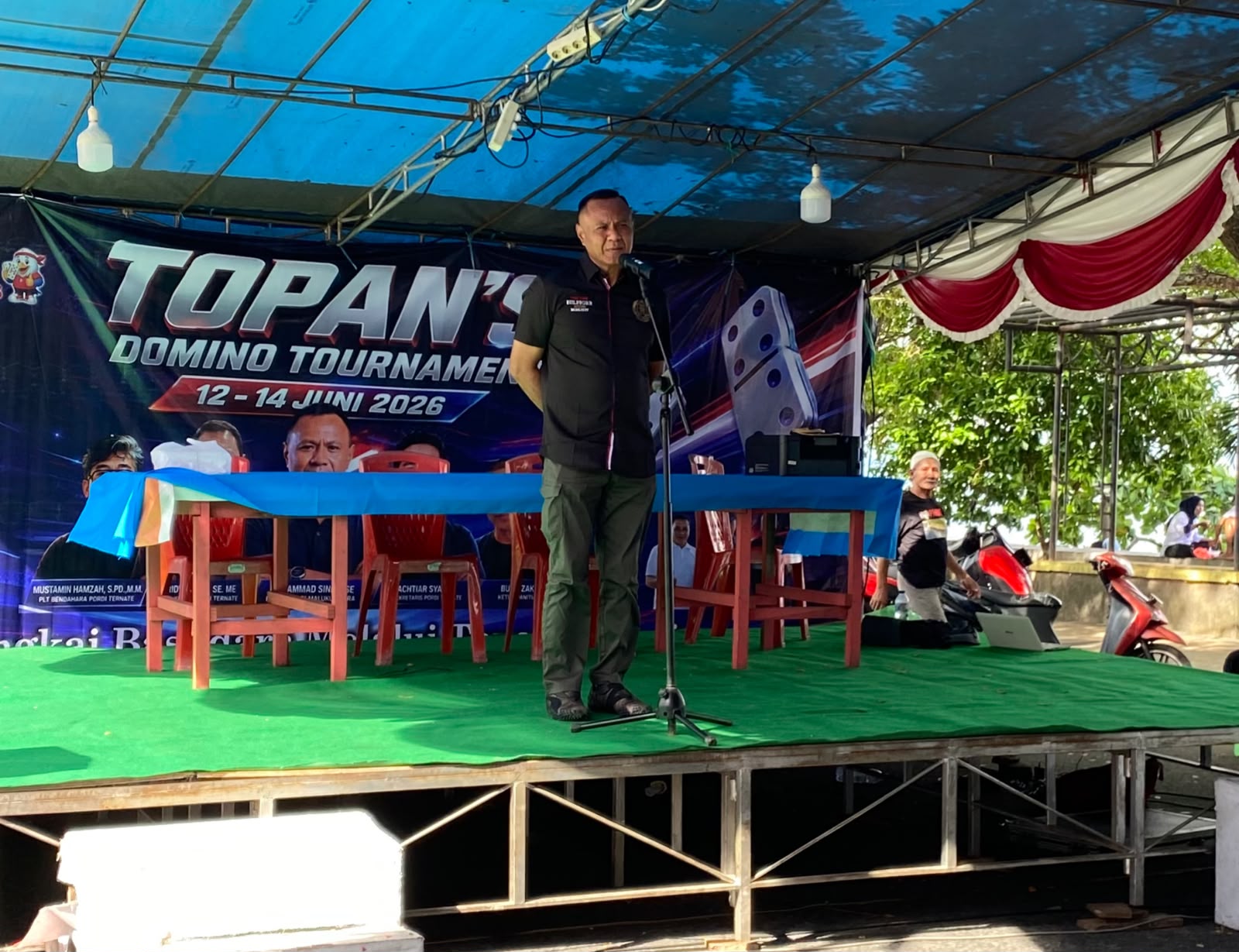 Ketua PORDI Malut Muhammad Sinen Buka Turnamen Domino di Ternate, Sumbang Rp 20 Juta untuk Panitia
