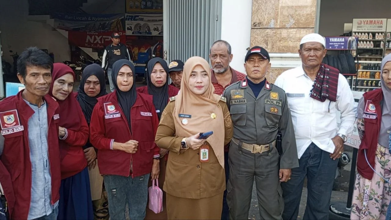 Lurah Wajo Baru Andi Asma Ultimatum Pedagang Pasar Tumpah Veteran Utara, Siapkan Sanksi Kurungan 6 Bulan